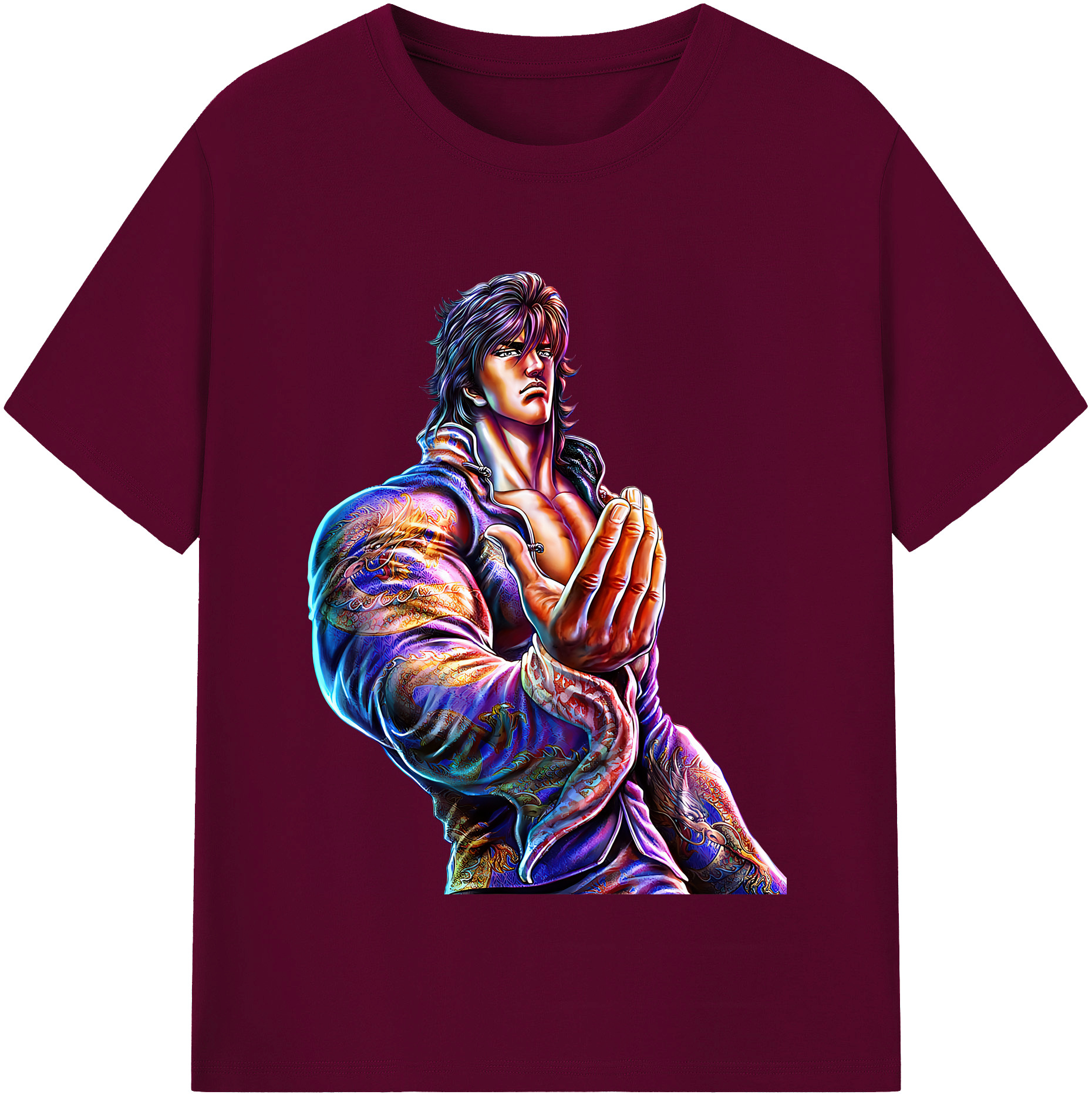 （画像用） 北斗の拳 Fist of the North Star レディースカジュアルプリントTシャツ（綿100％）